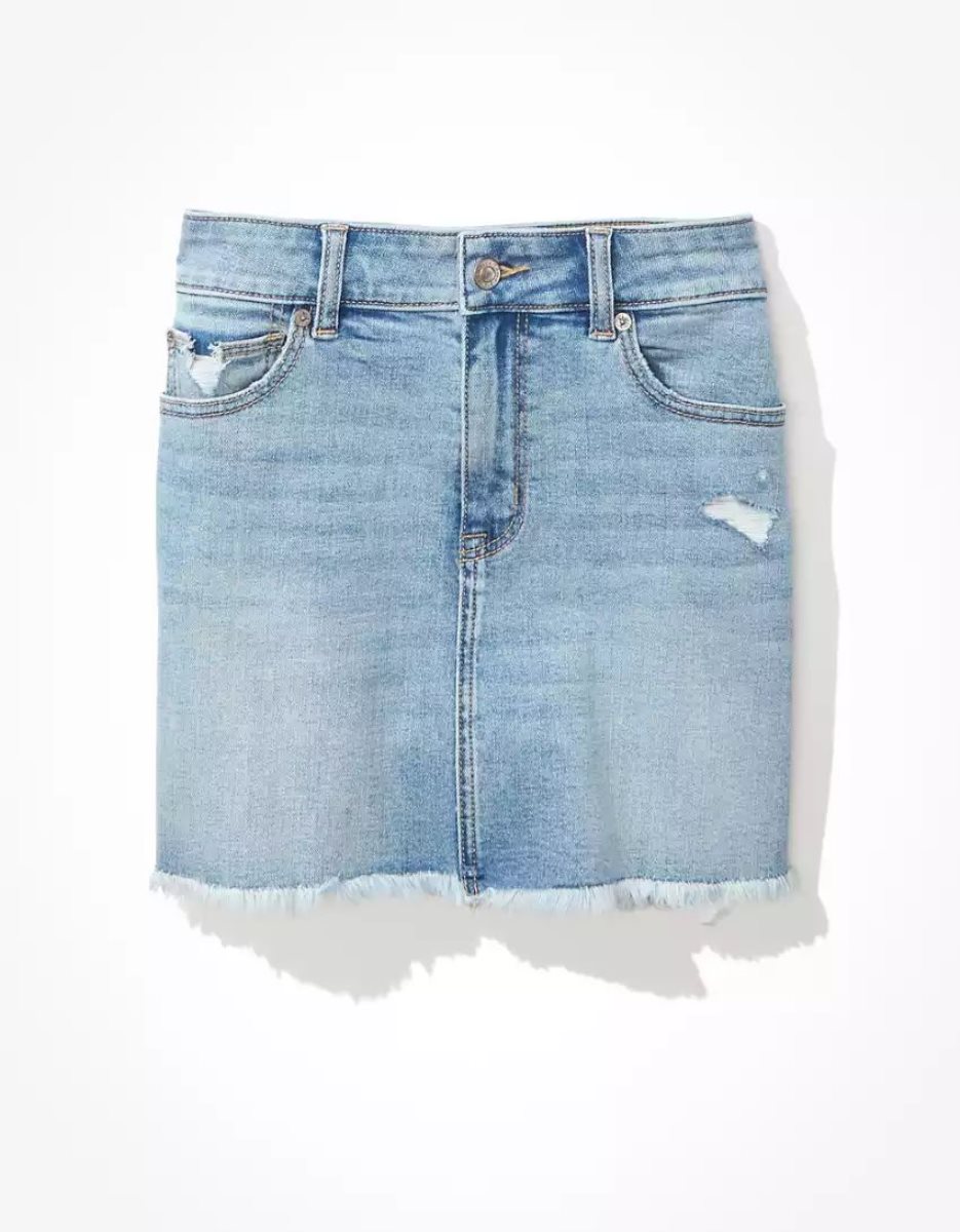 Jupes American Eagle AE Denim Mini Lavage Clair Femme | PKW-07360607